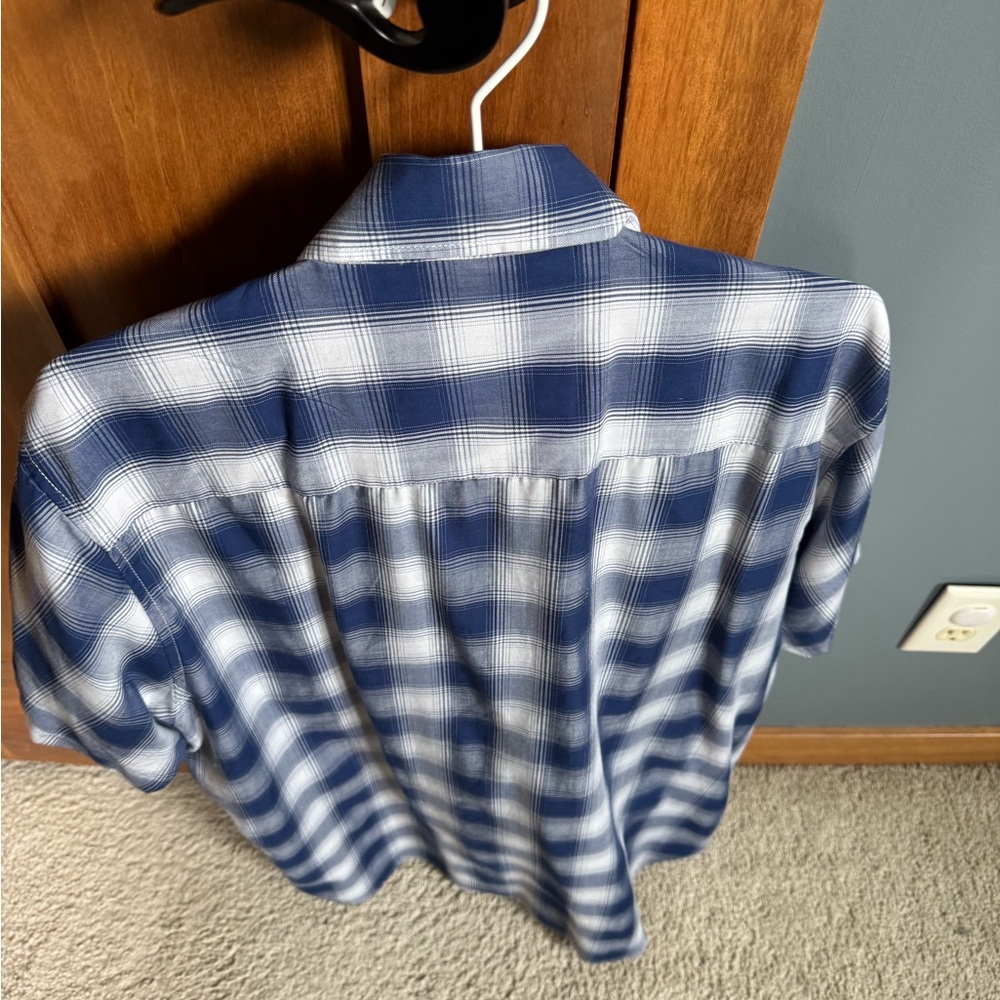 DIXXON Blue and White Flannel Shirt